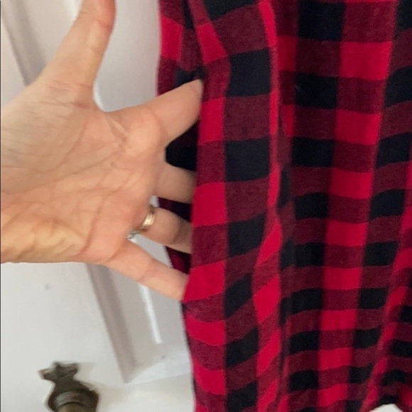beachlunchlounge Buffalo plaid short sleeve tunic - Picture 5 of 8